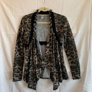 Daytrip Leopard Print open Cardigan